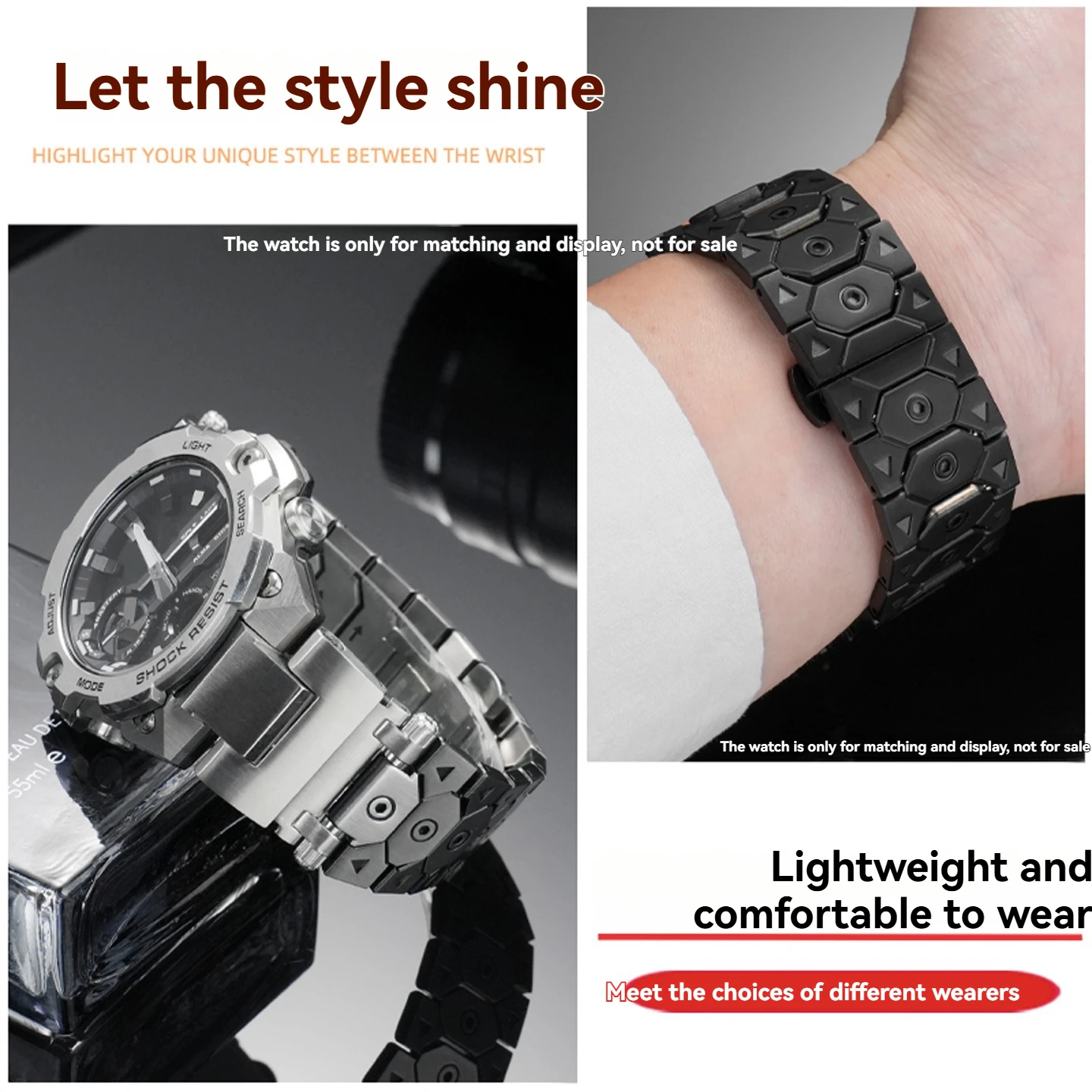 ل G-SHOCK كاسيو GST-B400 الفولاذ المقاوم للصدأ حزام (استيك) ساعة سوار سوار استبدال gst b400 حزام معدني ساعة رجالي حزام 14 مللي متر