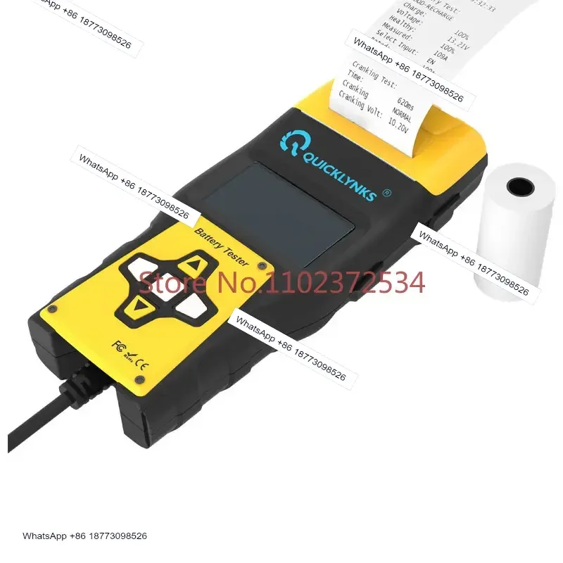 Quicklynks Ba1000 Digital Battery Tester For Vehicle 12V with Printer