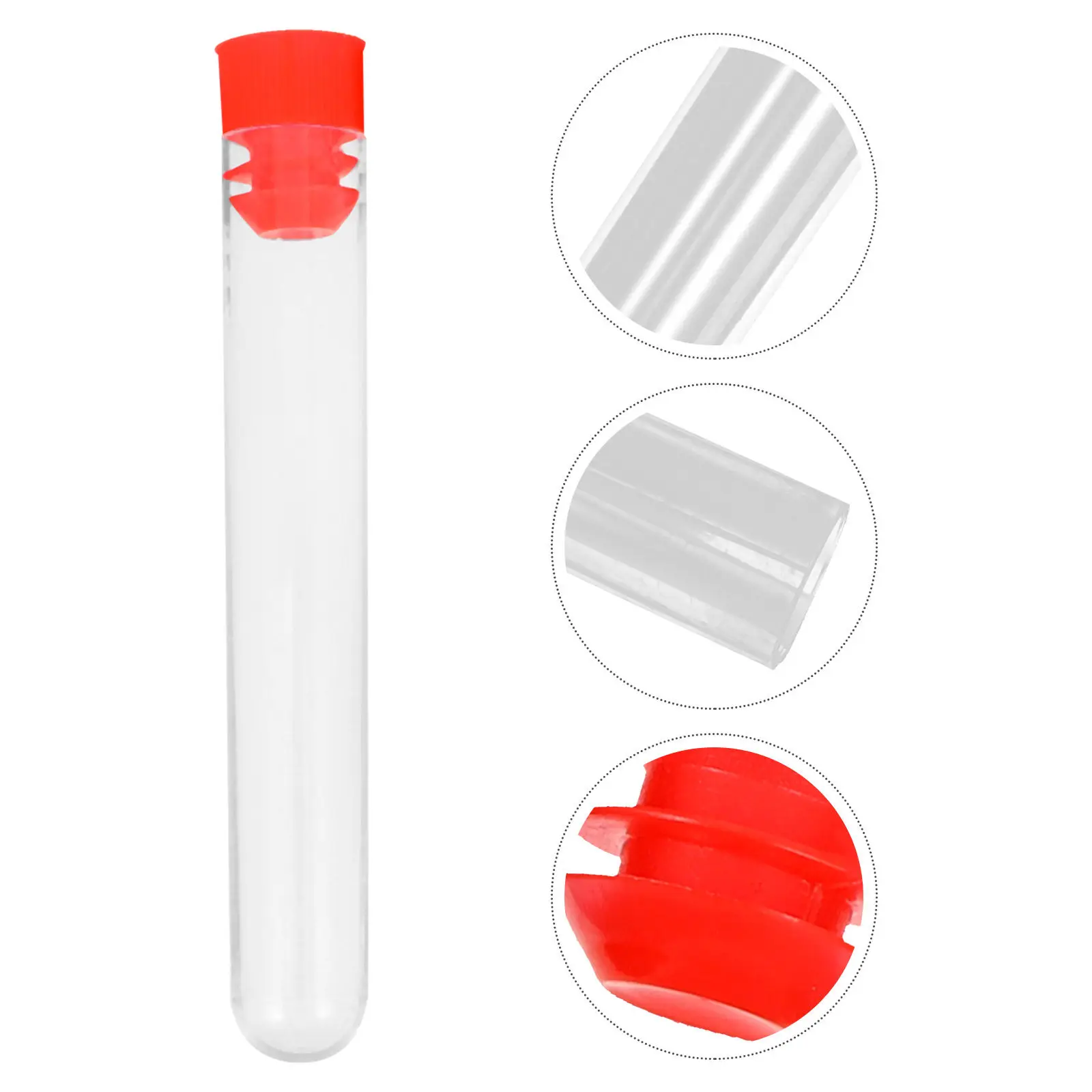 

12Pcs Test Tubes Clear Plastic Eco Friendly Premium Aluminum Screw Caps Leak Proof for Samples Lotions Chemical