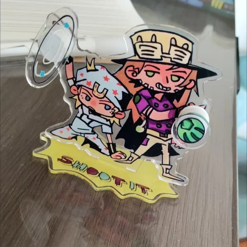 JoJo Steel Ball Run Gyro Zeppeli Johnny Joestar Acrylic Figure Stand Plate Desktop Decoration Ornament Props Fans Collectio Gift image 2