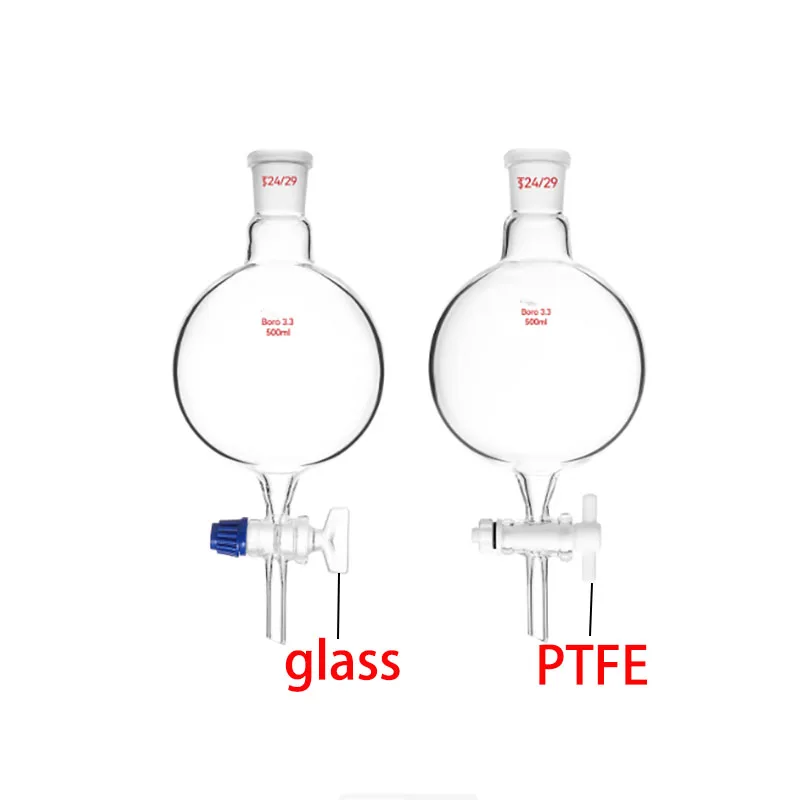Spherical separatory funnel PTFE piston high boron glass spherical funnel 1000/3000/5000/10000ml