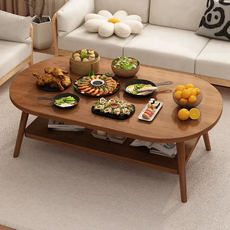 2-in-1 Coffee Dining Table Double Layer Simple Design for Small Apartment Living Room Compact Dual Use Furniture