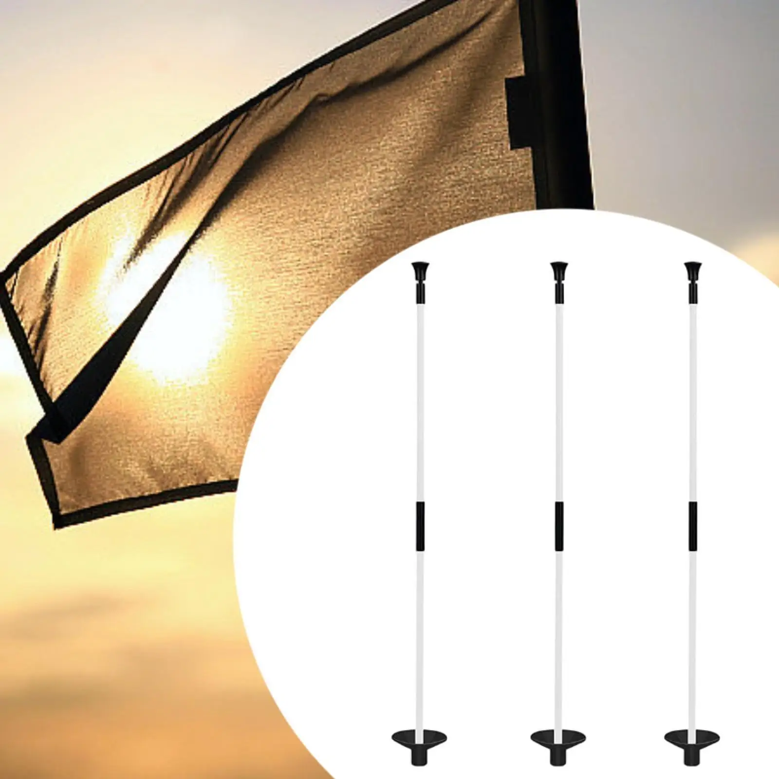

Golf Putting Green Flag and Hole Cup Portable Golf Flag Hole Cup Set for