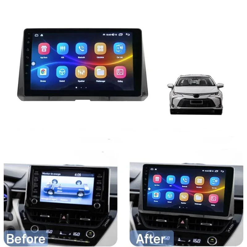 Car Multimedia Frame Car Audio Panel Radio Frame Dashboard Fitting Panel 10" ~ 10.2" Fascias For Corolla E21 2019 2020 6