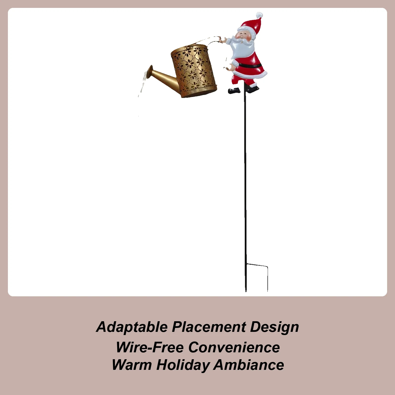 

Рождественские дорожки, Санта-Клаус, чайник, наземная лампа, солнечные рождественские садовые фонари для газона, дорожки, патио