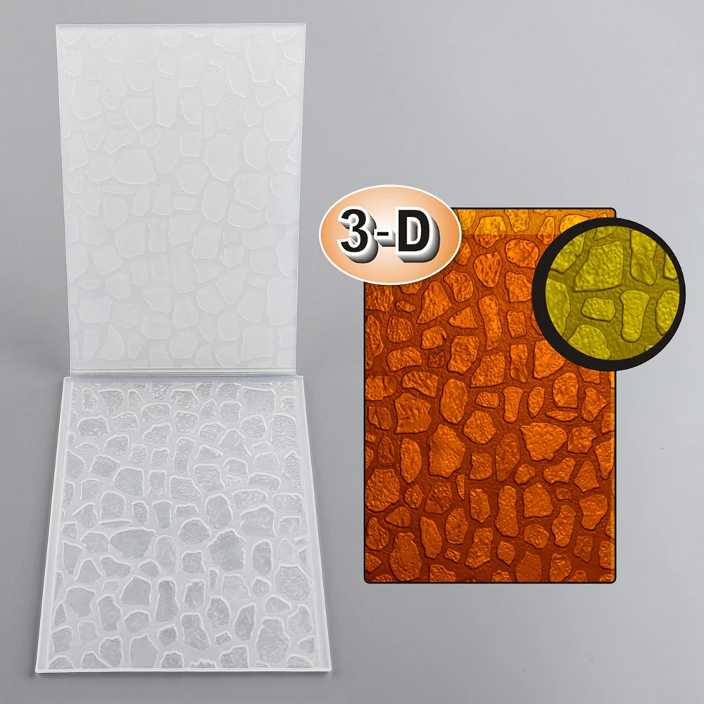 Cobblestone 3D Embossing Folder Texture Fades Background Patterns Template For Card Scrapbooking Paper Crafting Making 08