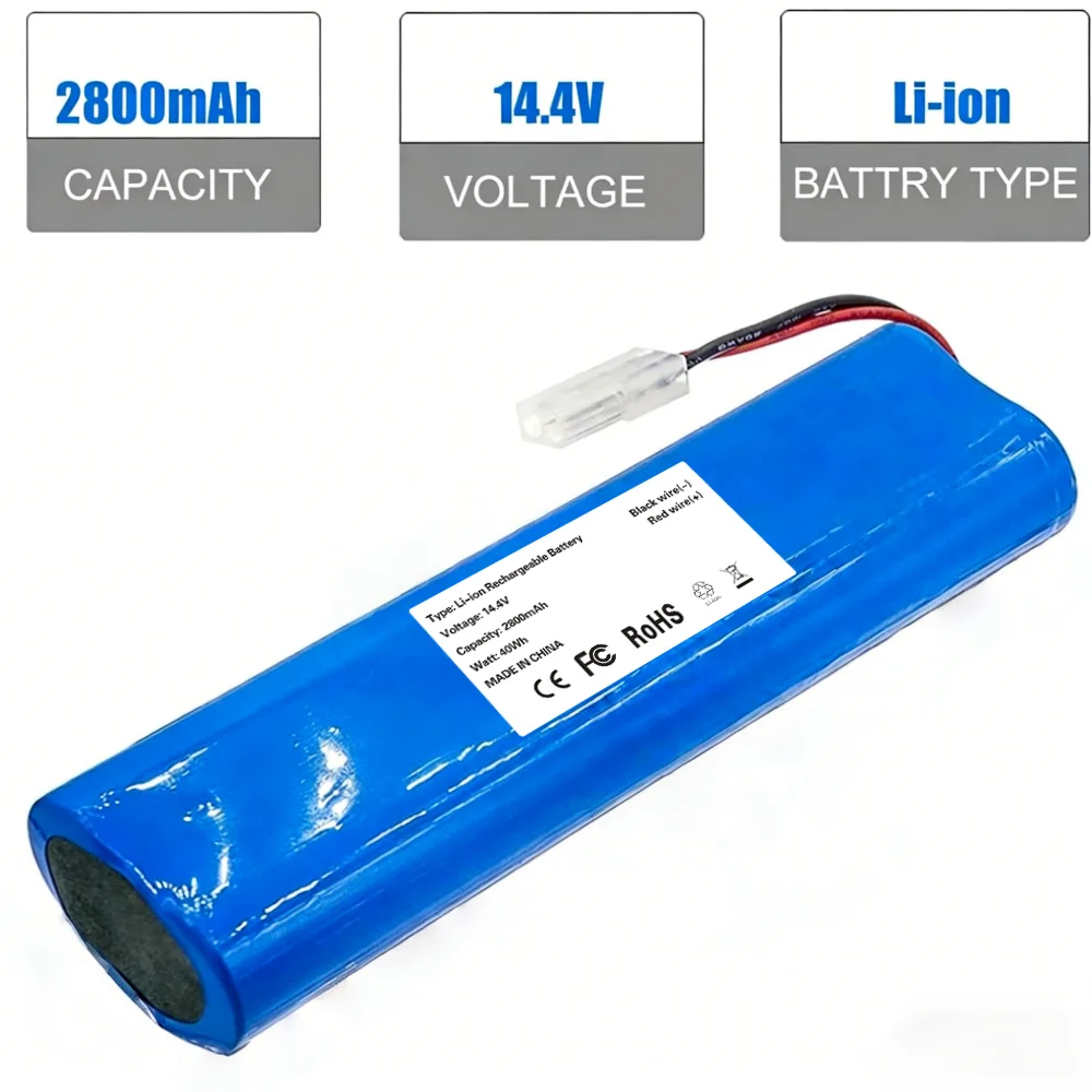 2800mAh Replacement Battery for Rowenta X-Plorer 75/75S/75S+/95 Series RR7675WH RR7635 Vacuum Cleaner 14.4V Li - ION Battery
