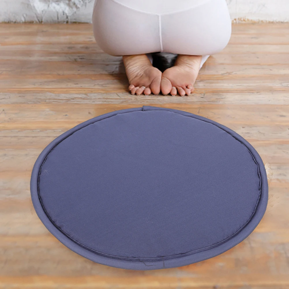 

3 Pcs Portable Seat Cushions Round Sit Pad Polyester Fiber Camping Hiking Dirt Resistant Lightweight Comfortable Picnic Mat Blue