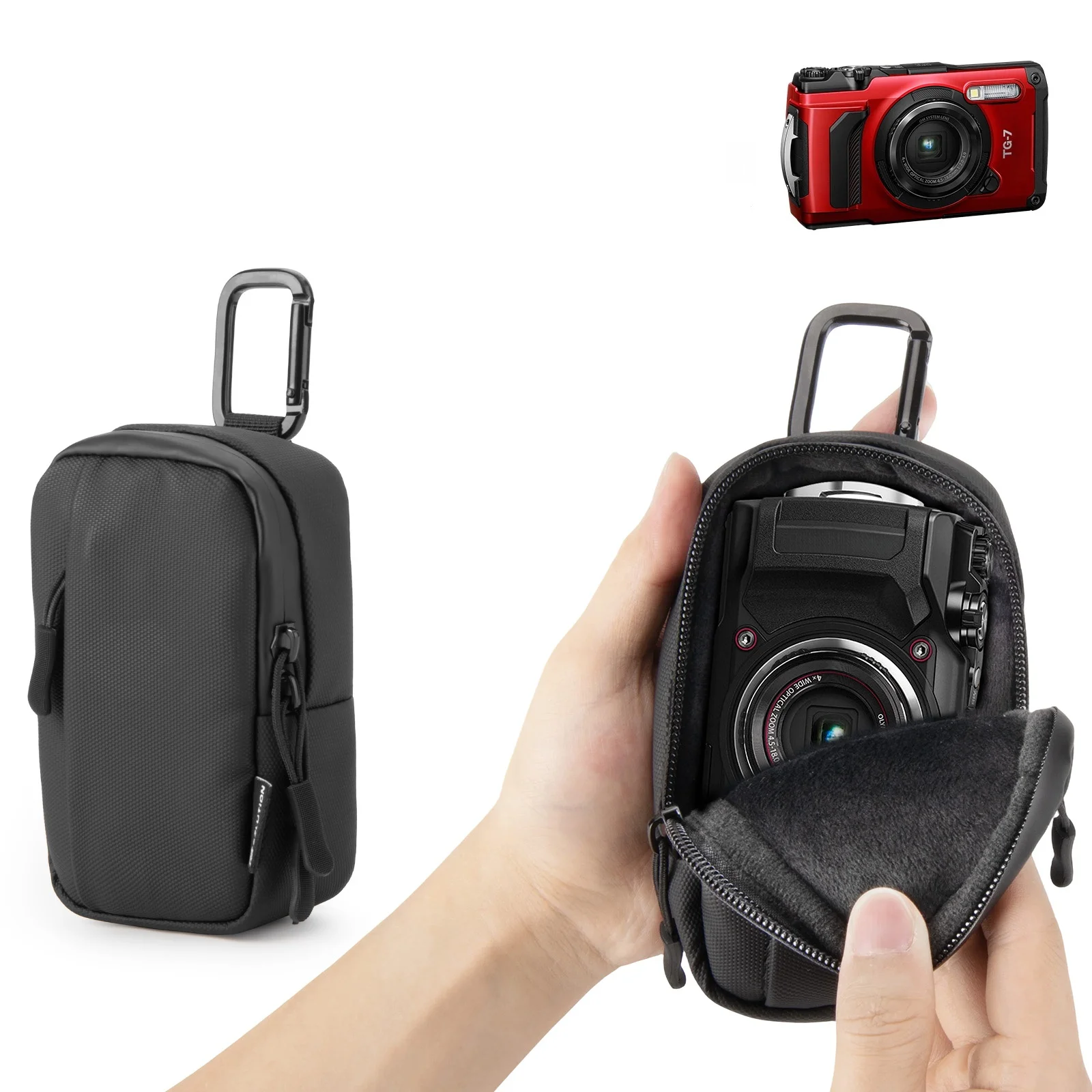 Protective Camera Pouch Bag For OM System TG-4-7 Series Compact Shockproof Camera Carry Case