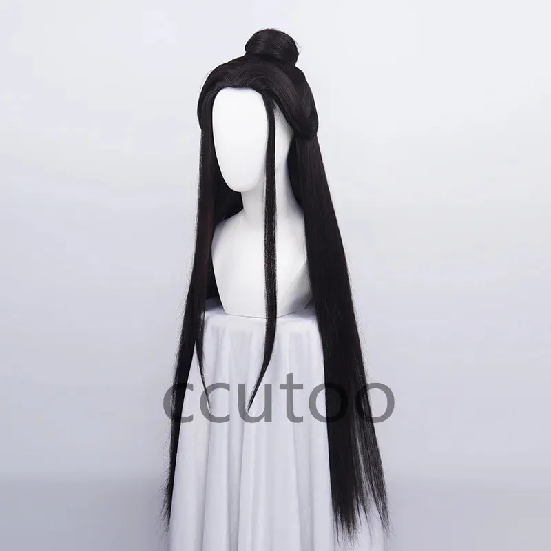 

zizi 2025 Манга Небесное официальное благословение Косплей Сили Лиан Длинные 90 см Черные волосы Тянь Гуань Ци Фу Древний универсальный парик Чи