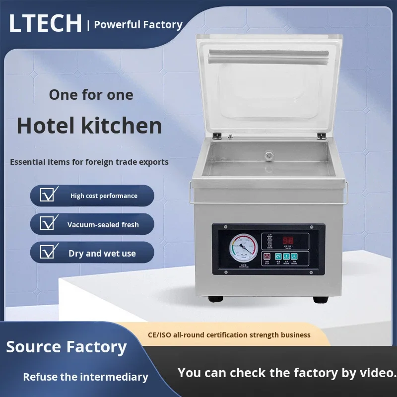 DZ-260A3 Electric Desktop Vacuum Packaging Machine For Hotel & Catering Kitchens 220V Food Pressing Type Vacuum Sealer