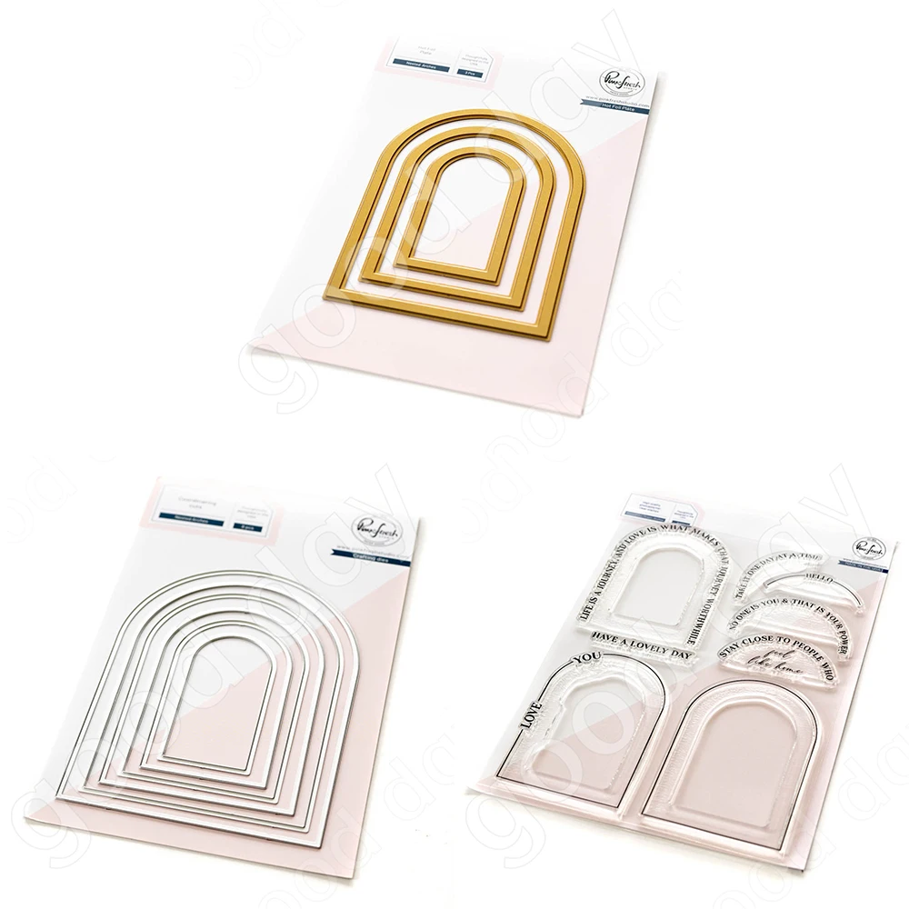 

2023 New Around the Shape: Arches Cutting Dies Stamps Hot Foil Scrapbook Diary Decoration Embossing Template Diy Card Handmade