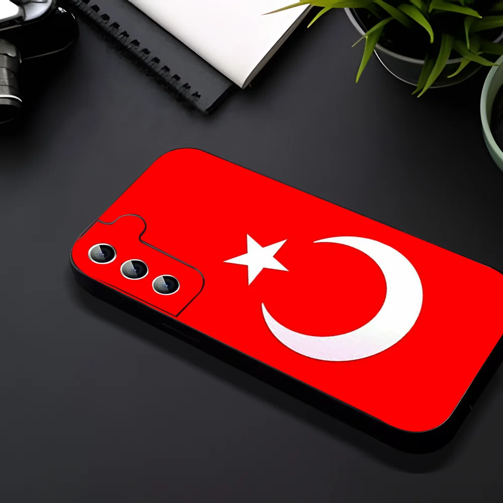 T-Turkish T-Turkey Flag Designs Phone Case For Samsung Galaxy A52 A12 A51 S21 Edge S22ULTRA S23 S24 LITE Plus Ultra Black Cover