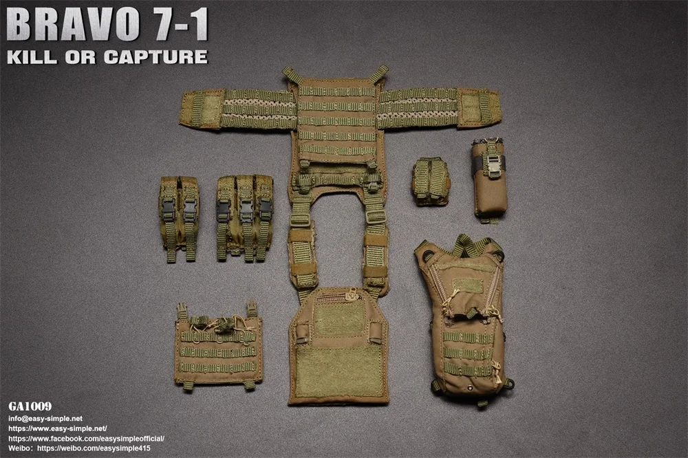

1/6 Call Man the Duty Soap Figure Male Toys Model Hang Chest Vest Bags Waist Belt ES GA1009 For 12" Doll Easy&Simple
