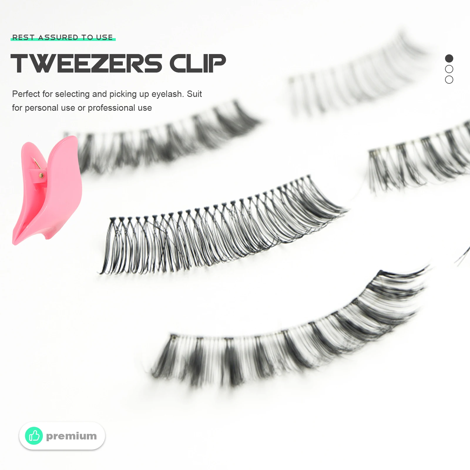 

5pcs Eyelash Assist Tool False Lashes Lightweight Ergonomic H Personal Professional Use Wear Resistant Clamp Practical