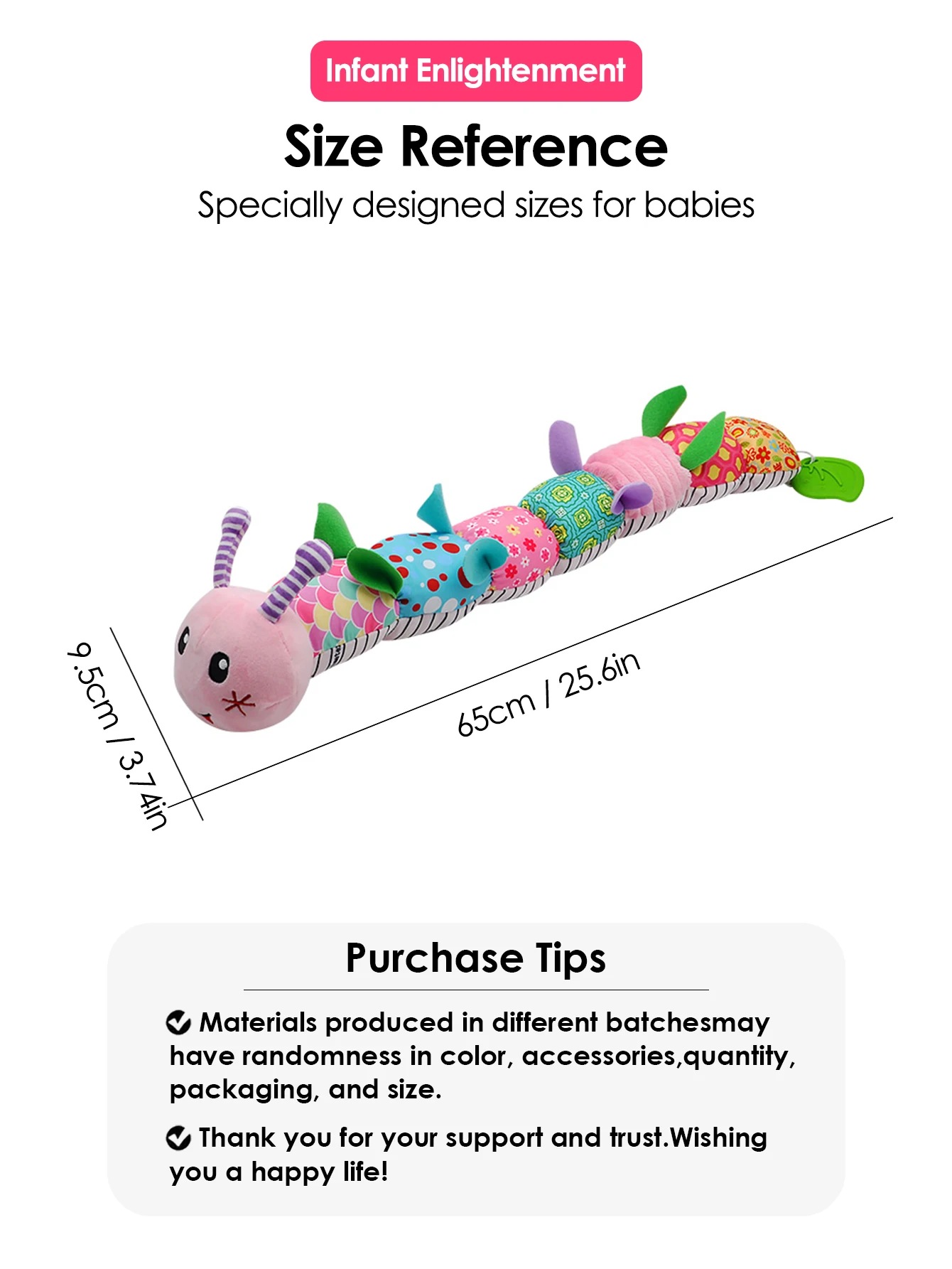 Chocalho do bebê musical lagarta worm macio infantil brinquedos de pelúcia educacional interativo brinquedo sensorial para bebês recém-nascidos presente da criança