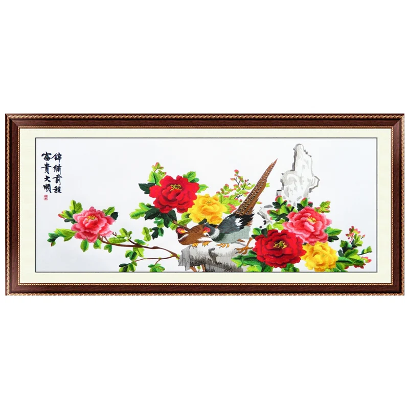 Suzhou embroidery splendid future mural living room study tea restaurant interior decoration painting embroidery gift painting S