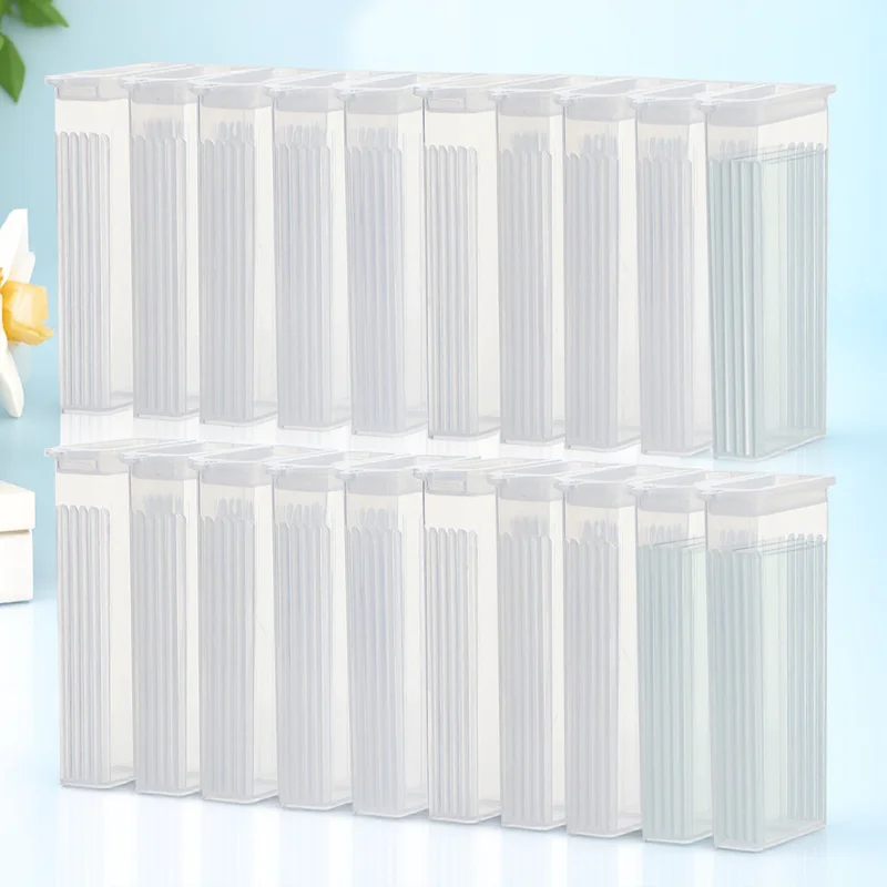 

50pcs Glass Cases Pathological Section Box Holder For Microscope Lab Use Pp Material Cuboid Container Safe Storage Individual