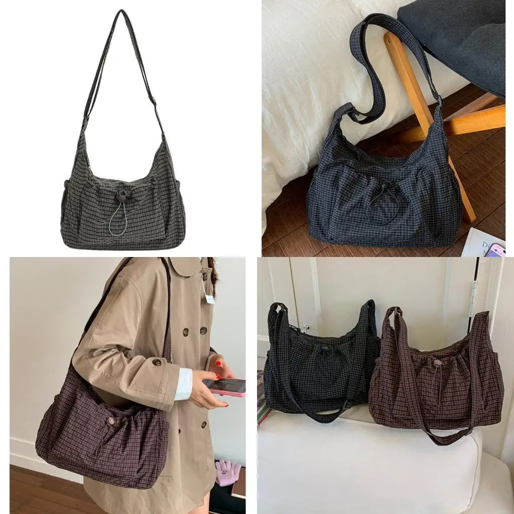 

X90D Modern Drawstring Bucket Bag Roomy Interior Organization Lightweight Shoulder Bag Travel Friendly Design Work Essential