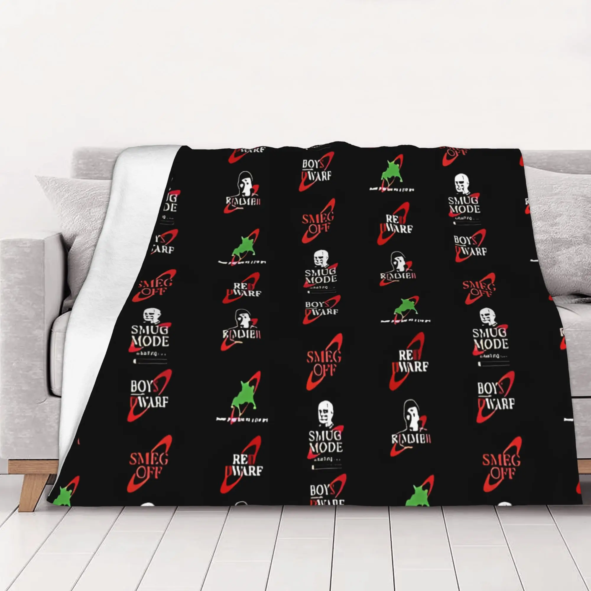 1PC home Cute Room Decor Sci Fi  Pack Alpha Blanket Throw Blanket Red Dwarf Novelty Warm Blanket All Season
