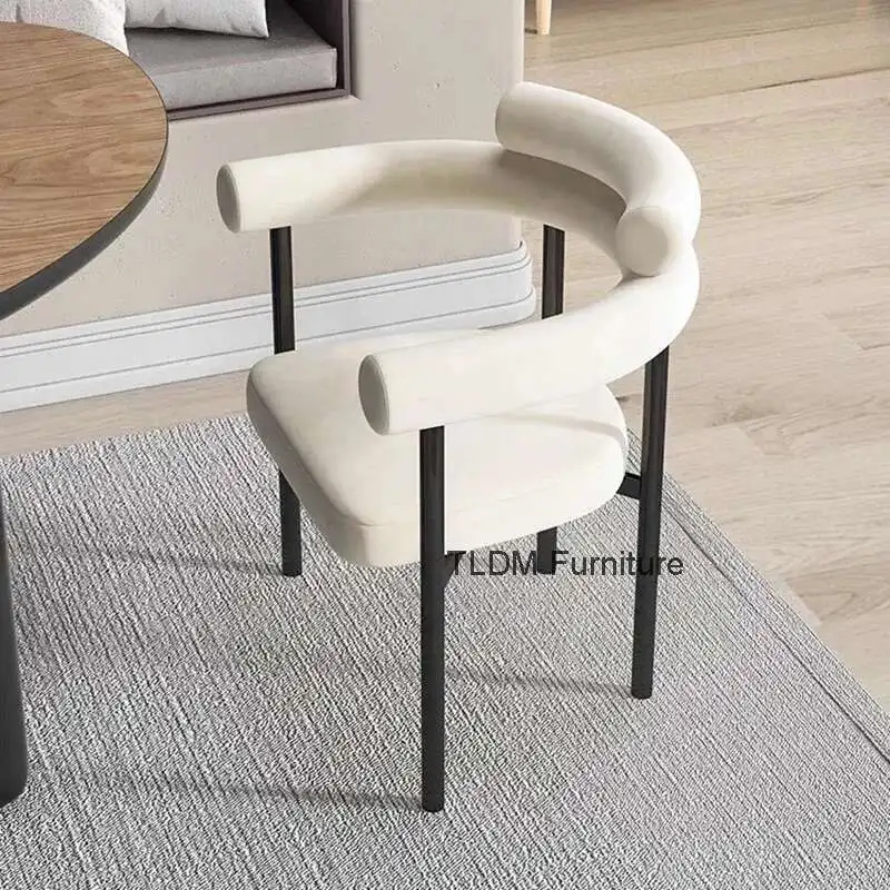 

Nordic Light Роскошный металлический минималистичный обеденный стул для отеля, гостиной, высококачественный железный обеденный стул, дизайн, простая мебель для дома FYDC