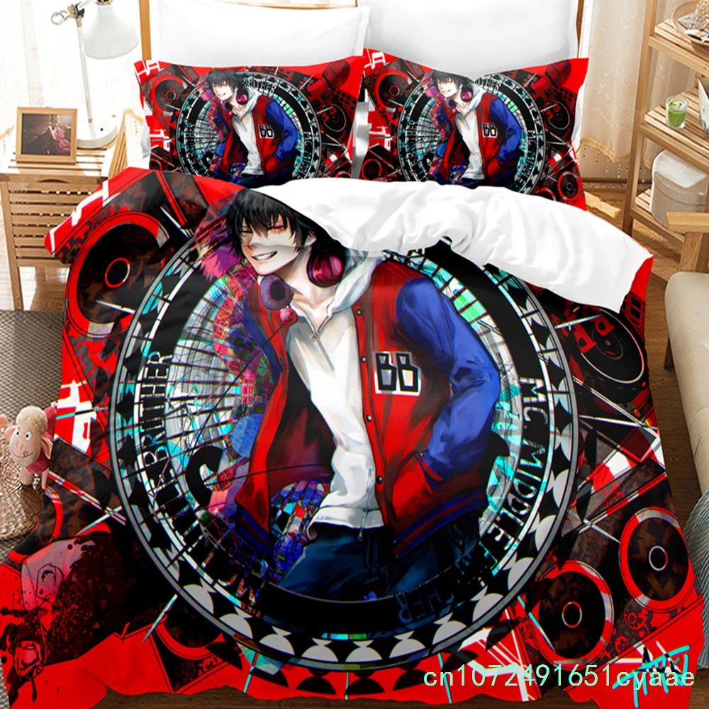 3D Printed Hypnosis Mic Division Rap Battle Bedding Set Boys Girls Twin Queen Size Duvet Cover Pillowcase Bed Kids Adult