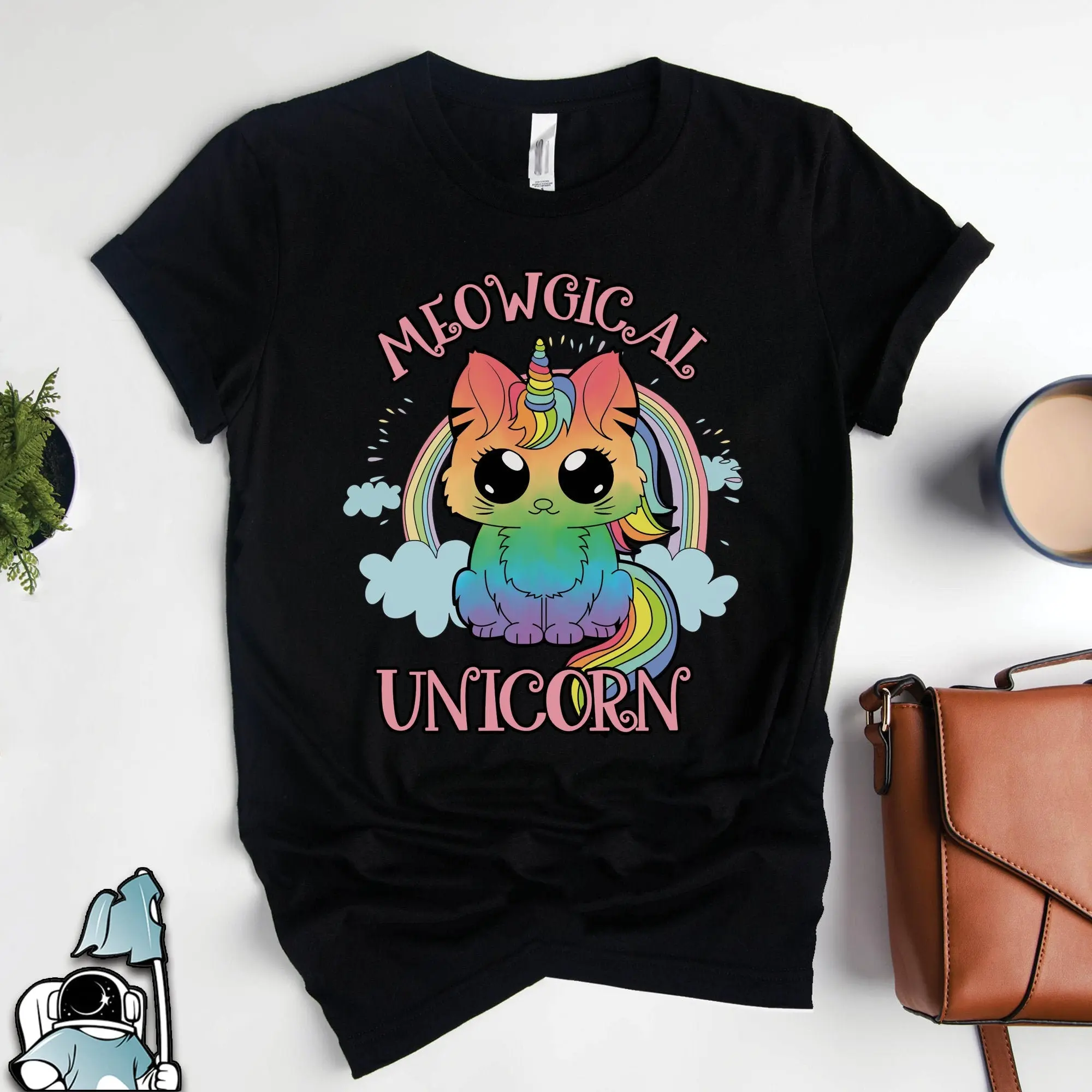 Unicorn CaT T Shirt s Meowgical Owner Art