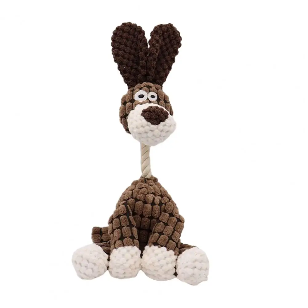 Durable Dog Chew Toy Bite-resistant Pet Toy Squeaky Plush Dog Toy Set Tear-resistant Chew Toys for Small to Dogs Cute Shapes