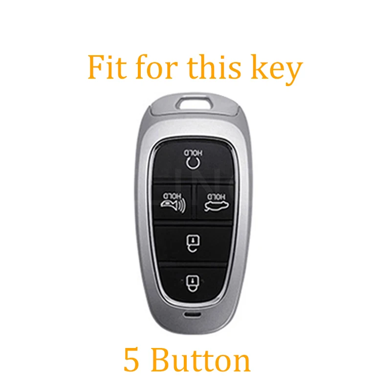 5 Button Tpu Car Key Case Cover for Hyundai Sonata Sel Ev 6 Ev 8 IONIQ 5 NEXO Tucson Sonata 2020 Grandeur 2020 Sonata Limited