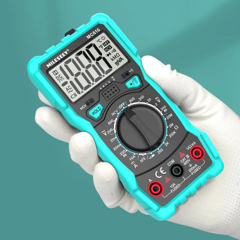 Mileseey multimeter ncv digital multimeter mc616 ac dc voltmeter ohm volt amp test meter diode multi tester мультиметр