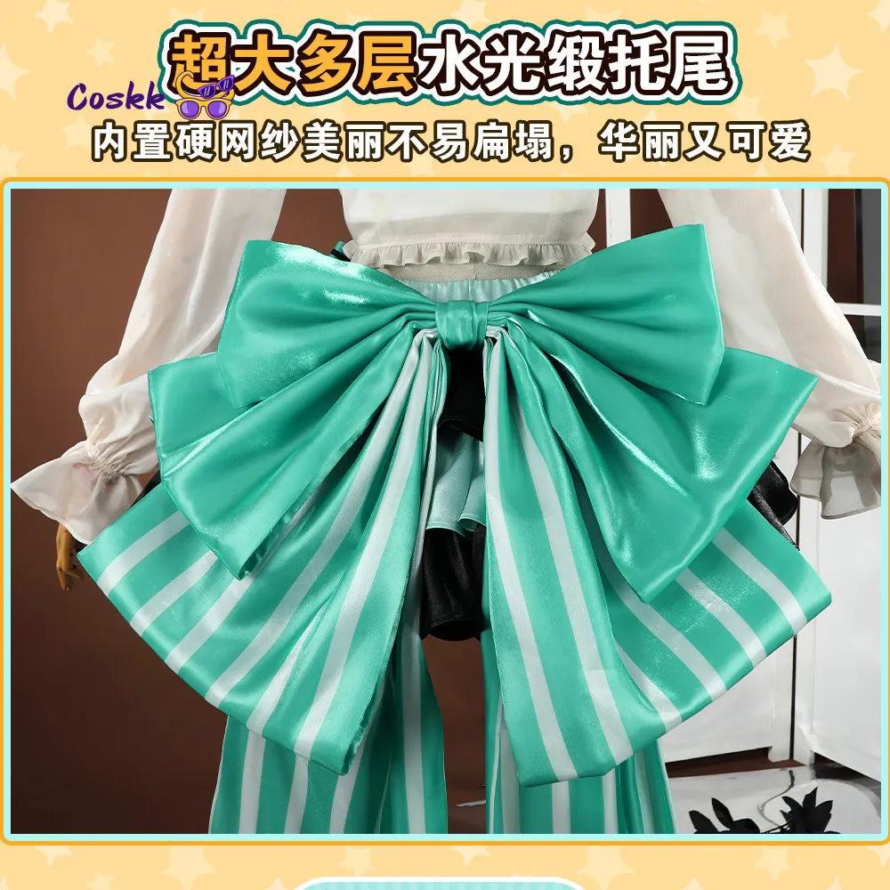 Handmade Cos Outfit: Arknights Haruka Spring Journey Cosplay Costume Pink Hair Idol Cute Bunny Girl Halloween Full Set view 6
