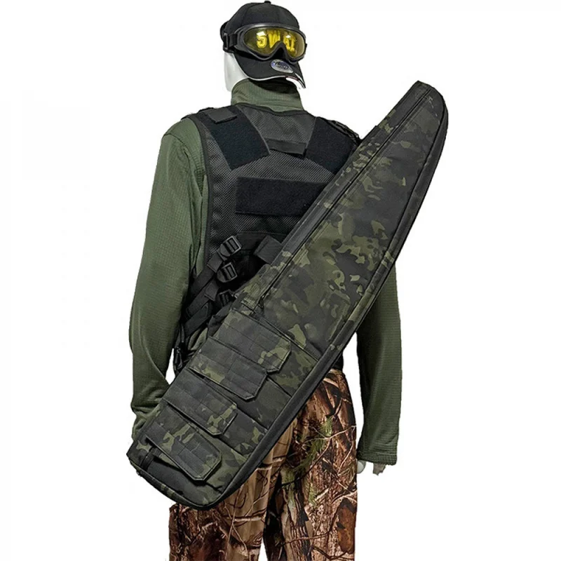 Tactical Oblique Gun Bag Outdoor Multifunctional Camouflage 1m Fishing Bag 120CM Military CS Egg Cotton Bag Fishing Gear Bag