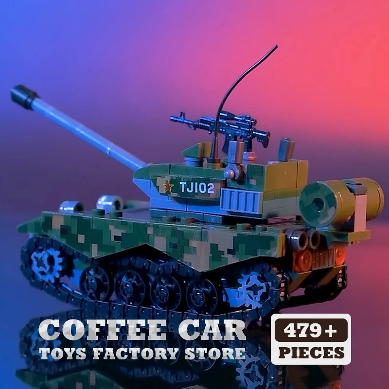 Military Stryker Armored Cars MOC Building Blocks Main Battle Tank Bricks Model Soldier Vehicle Children Toys Adult Boys Gifts