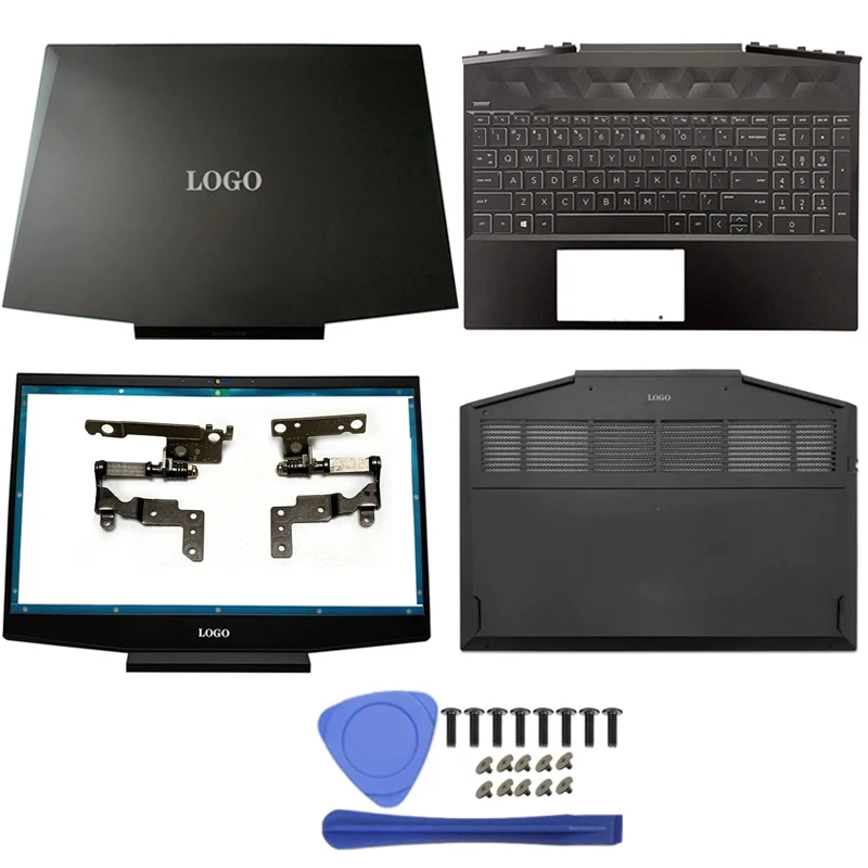 

NEW Laptop For HP Pavilion 15-DK Series L56915-001 Silver L57593-001 LCD Back Cover/Front Bezel/Hinges/Palmrest/Bottom Case