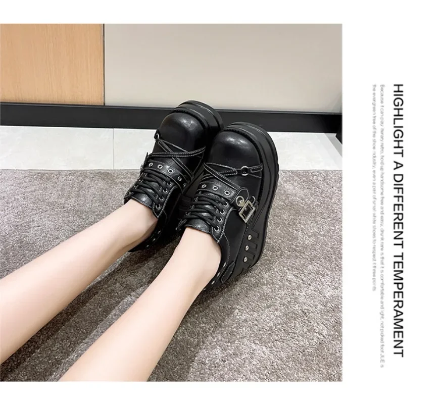 Punk Gothic Pumps Damen 2026 Neu Dicke Sohle Marken-Plateau Mary Jane Schuhe Keilabsatz High Heels Party Cosplay Designer Lolita Schuhe – Detail 14