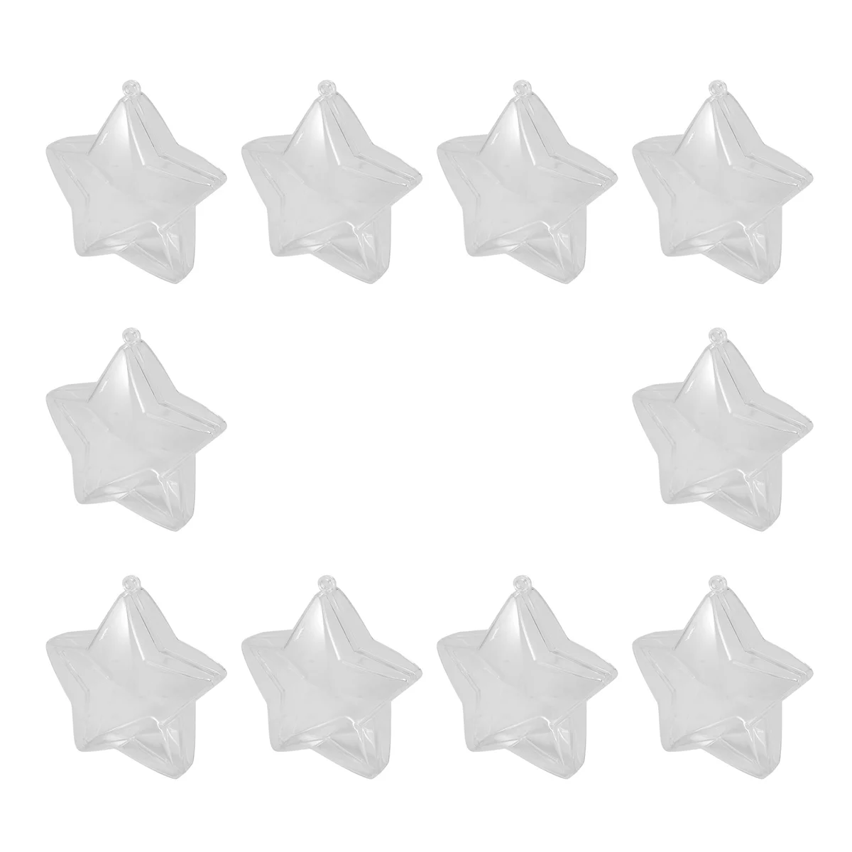 

Versatile 10 Sets 80mm DIY Fillable Balls Clear Plastic Ornaments Balls