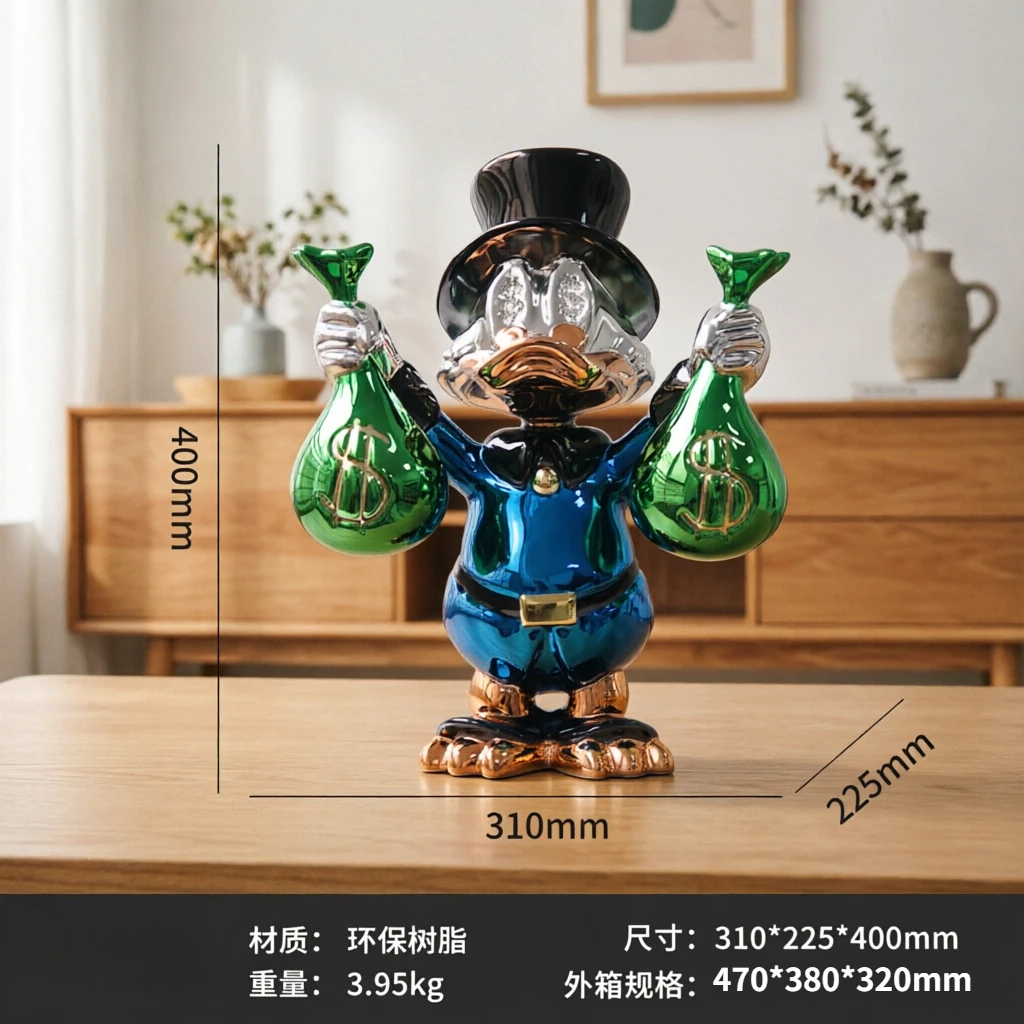 Sculptuur persoonlijkheid binnenhuis grote mond eend glasvezel creatieve decoratie ornament decoratie