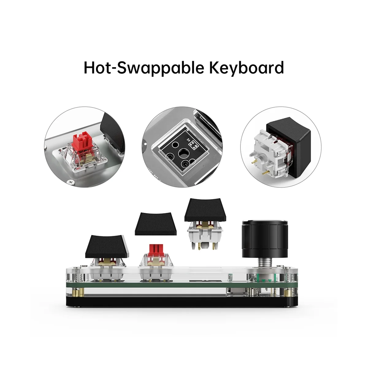 

N27R Programming Macro Custom Knob Keyboard 6 Key Copy Paste Mini Button Photoshop Gaming Keypad, RGB 6 Key Wired