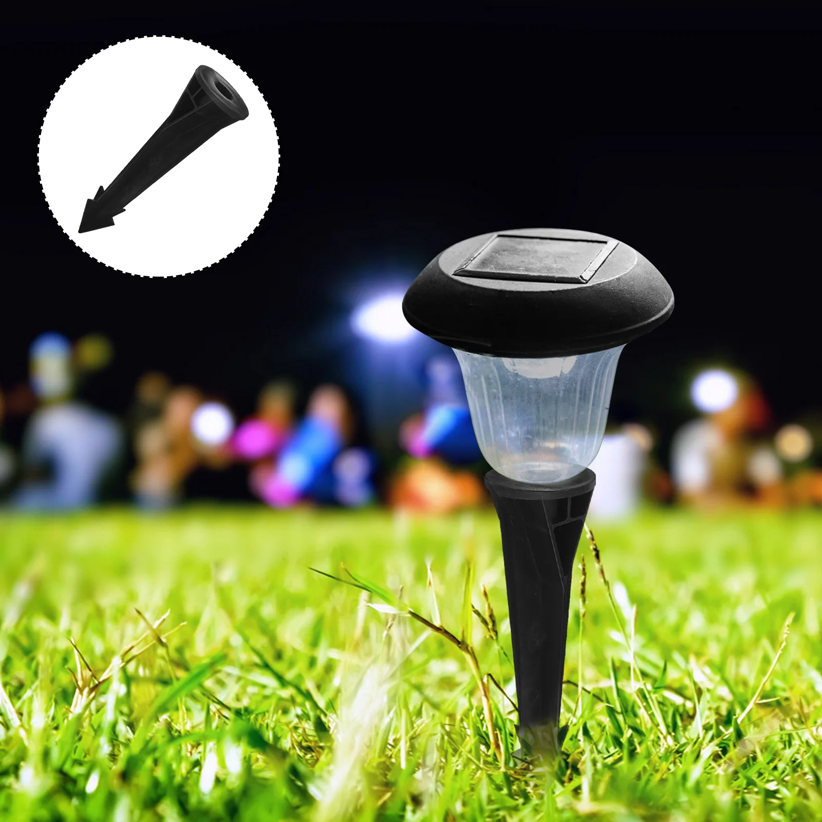

4Pcs ABS Ground Stakes Replacement Heavy Duty Npt12-14 Thread Landscape Lighting Fixture Yard Spotlight Floodlight Path Lighting