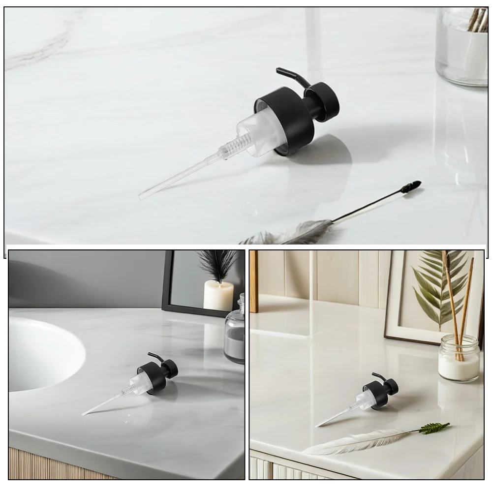 Cabeça da bomba dispensadora de sabão de espuma, 2 peças, aço inoxidável, loção, shampoo, preto, prata, para cozinha, banheiro, uso, bombas de shampoo