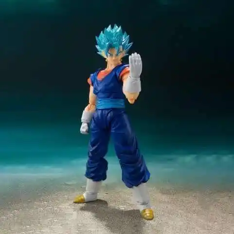Bandai Shf Originele Dragon Ball Z Vegetto Actiefiguren Blauw Haar Super Saiyan God Collectible Model Decoratie Anime Serie