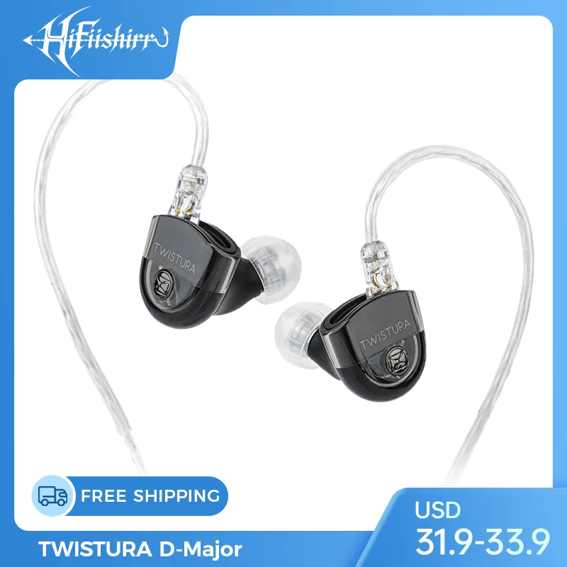 

TWISTURA D-Minor 10mm Dual-Magnetic Dynamic Driver HiFi Earphones Wired Audiophile In Ear Monitors Gaming Earbuds with Mic