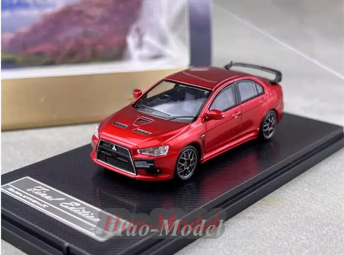 Fuji 1/64 For Mitsubishi Lancer EVO X Car Model Alloy Diecast Metal Simulation Toy Birthday Gift Hobby Display Collection Red