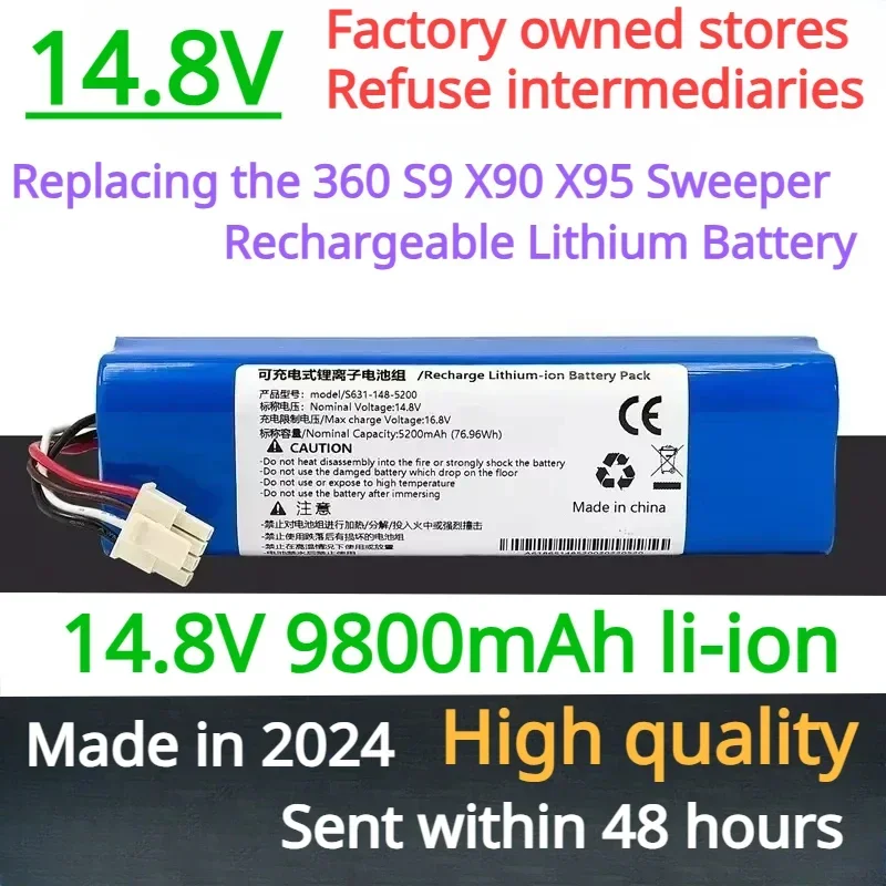 

2024New 14.8V9800mAh 360 sweeping robot lithium battery Robovac L10 Robovac L70 for 360 S9 X90 X95 accessory replacement battery