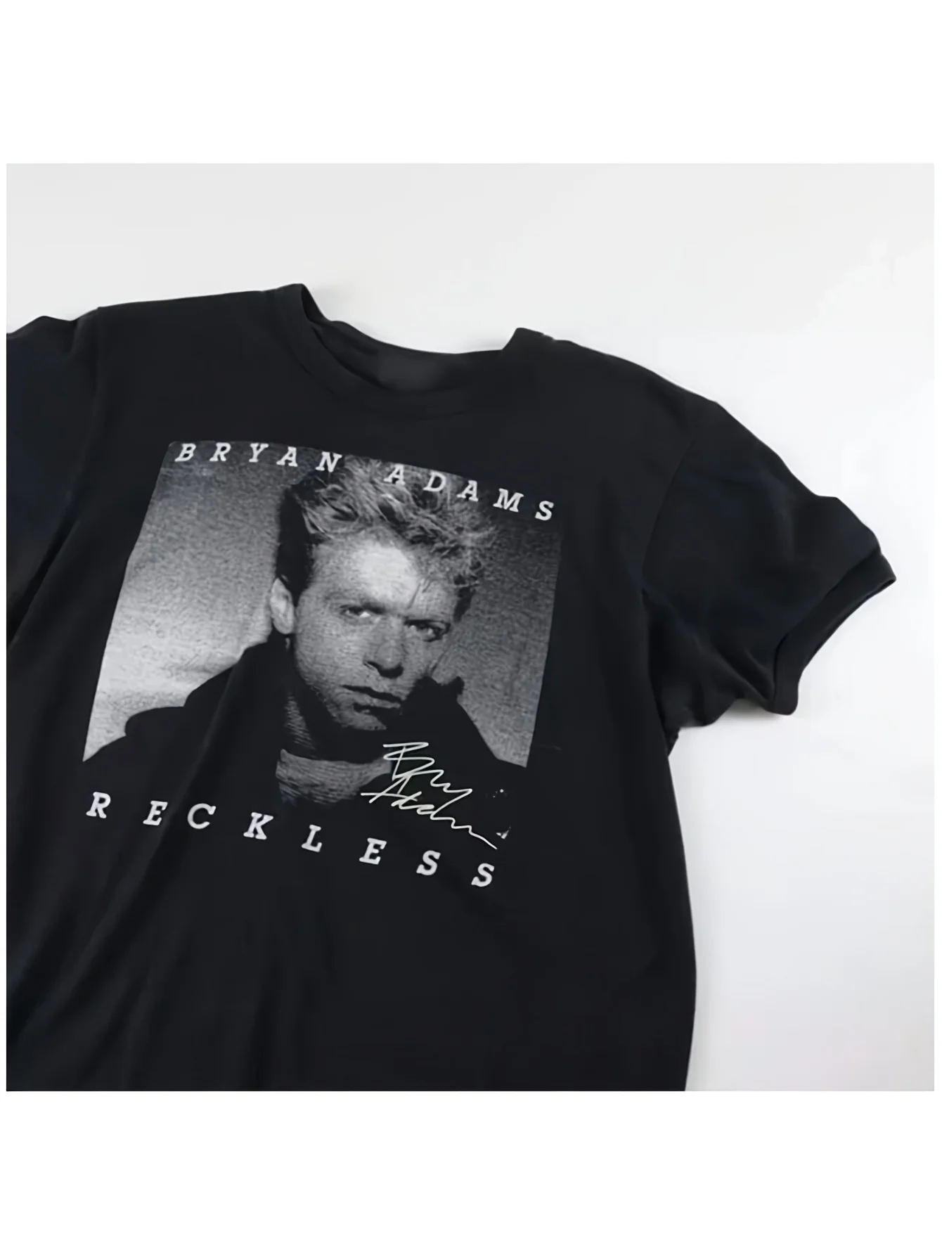 The Latest Brian Adams Heavy Black T-shirt for Christmas 2026 | Retro Rock Music Fan Top with Printed Pattern for Casual Wear