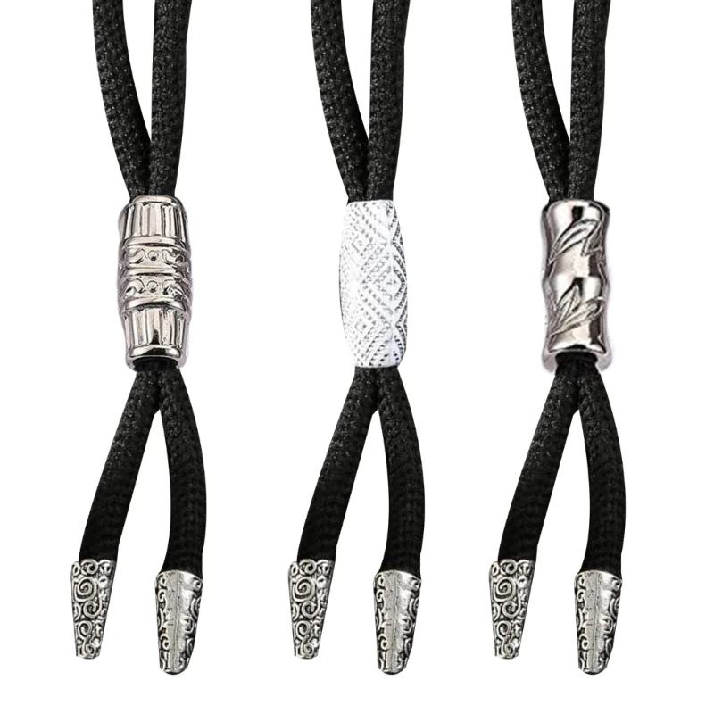 

Punk Bolo Tie with Tube Charm Necktie Necklace Costume Accessory Dropship