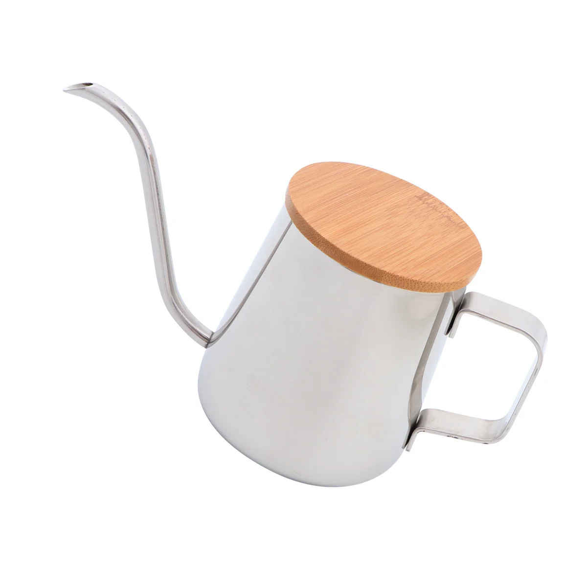 

350Ml Drip Pot Stainless Steel Handheld Kettle Wood Lid For Home Cafe Coffee Tea Brewing Coffee Maker Kitchen Bar Tool