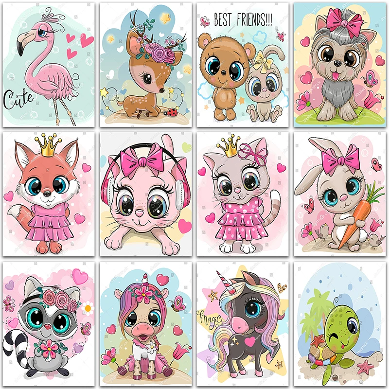 

New 5D DIY Diamond Painting flowers animal Flamingo Unicorn Cat Home decoration Full Square&Round embroidery mosaic Cross stitch