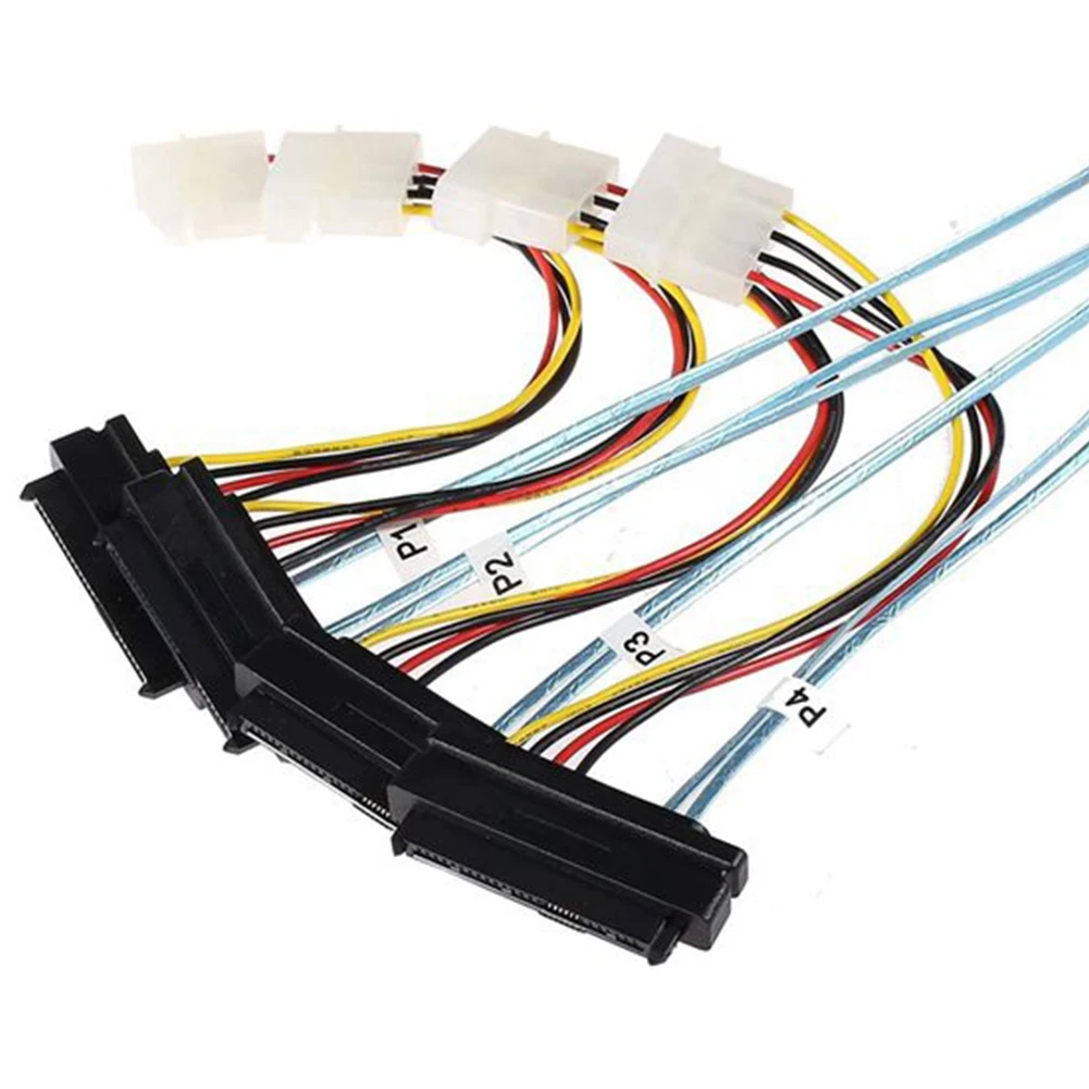 Кабель внешнего жесткого диска длиной 1 м, высокая плотность SFF-8644 к SFF-8482, серверный интерфейс с плоской головкой, кабель жесткого диска