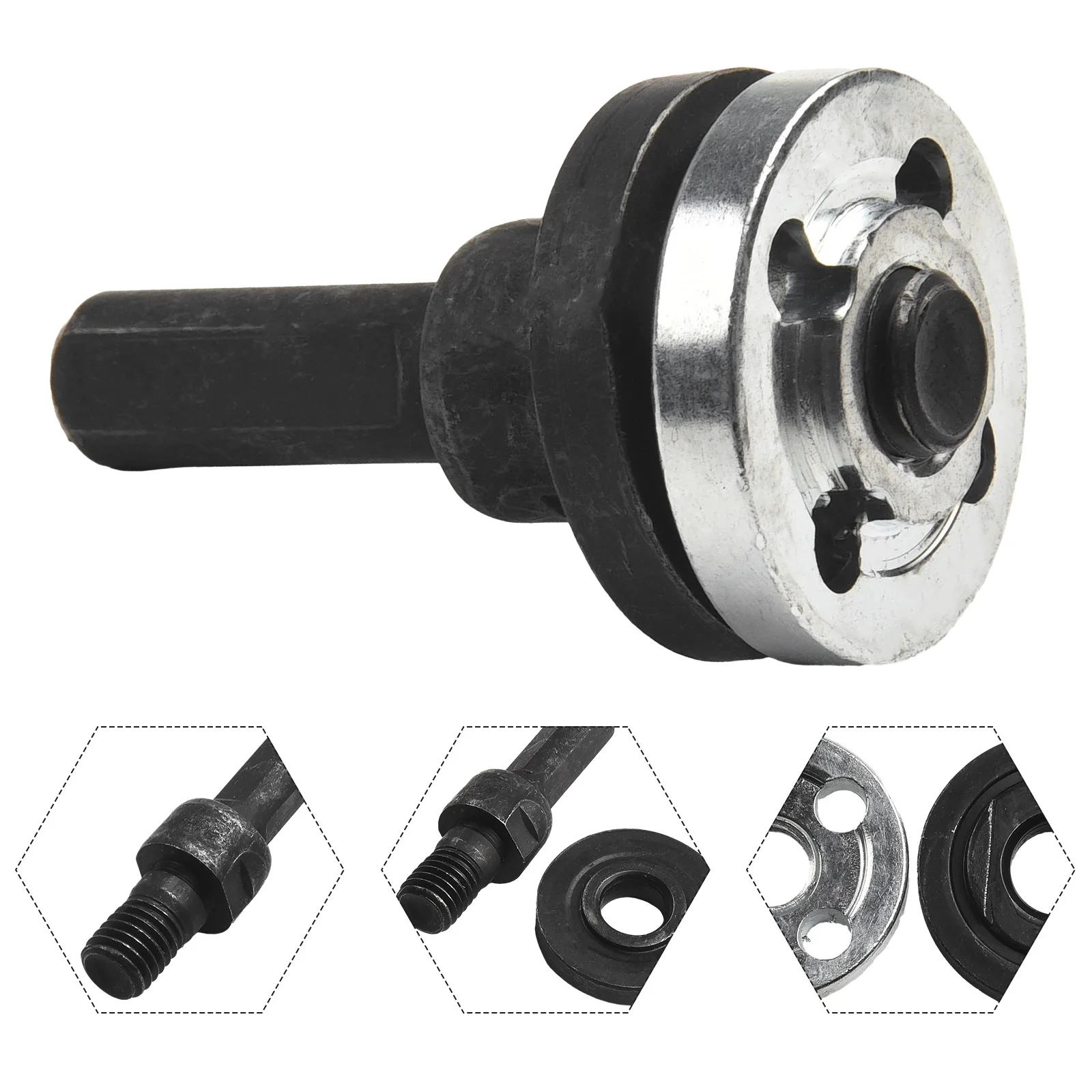 

Grinders Adapter Kit Connecting-Rod Angle Grinder Silver Steel To Angle-Grinder 10mm Accessories Black Electric Drill
